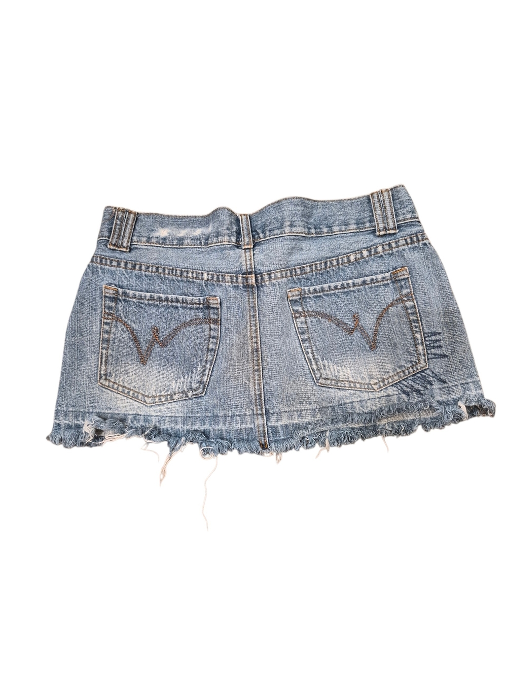 Wet Seal Light Blue Denim with Orange Embroidery